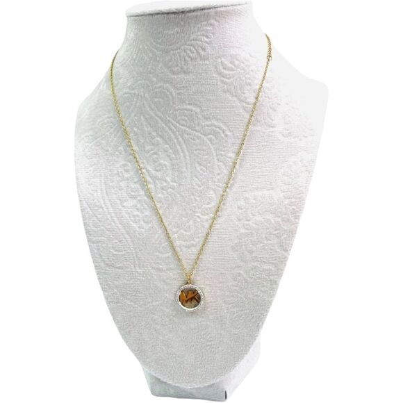 MK Gold Plated Designer Necklace - Picture 3 of 10